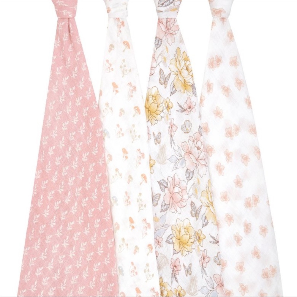 Aden + Anais Essentials Organic Swaddle Blankets - Earthly Pattern (Set of 4)